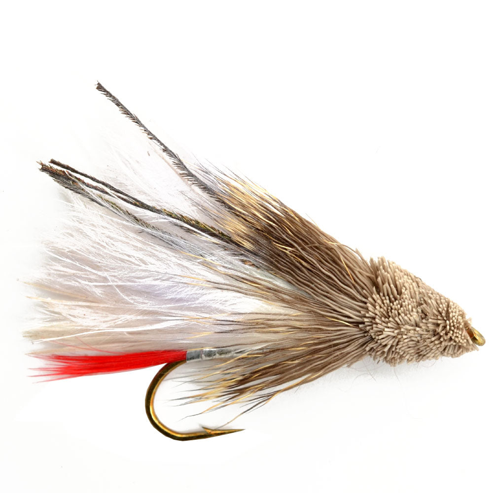 Weiße Marabou Muddler Minnow Streamer-Fliege – 4 Fliegen – Größe 8