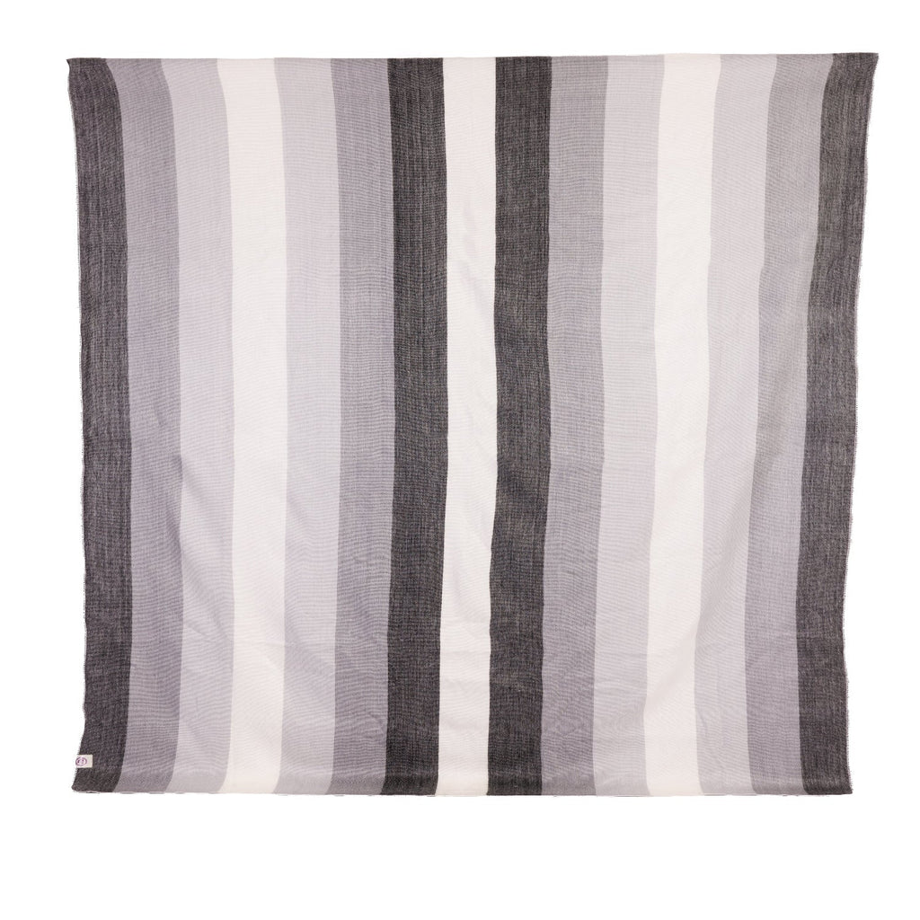 Alpaca Throw Blanket Handwoven From Ecuador - Black Grays & White - Nawi Collection