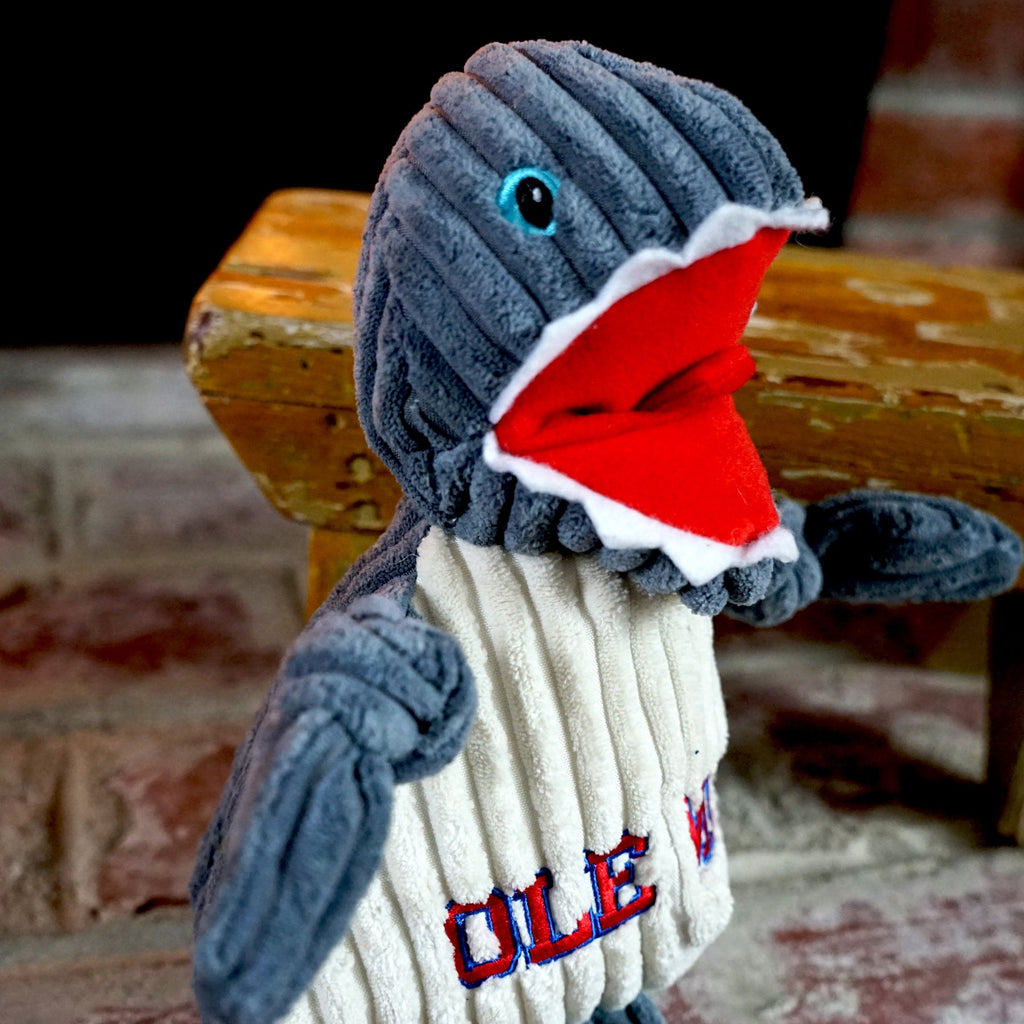 NCAA Ole Miss (U. of Mississippi), Tony Land Shark Knottie® Plüsch-Hundespielzeug