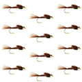 Goldkopf-Fasanenschwanz-Nymphen 1 Dutzend Fliegen zum Fliegenfischen Größe 10