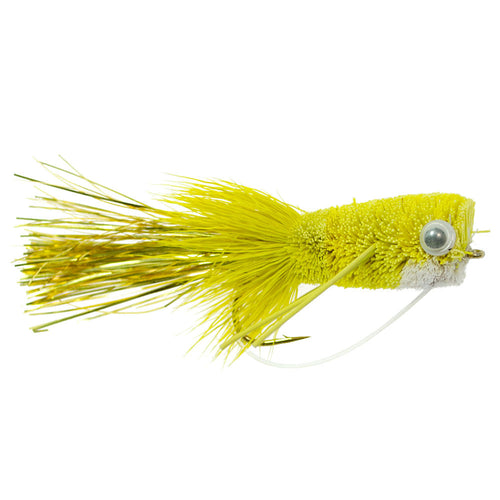 3er-Pack Bass Popper Größe 6 – Gelber Bass Bug mit Krautschutz