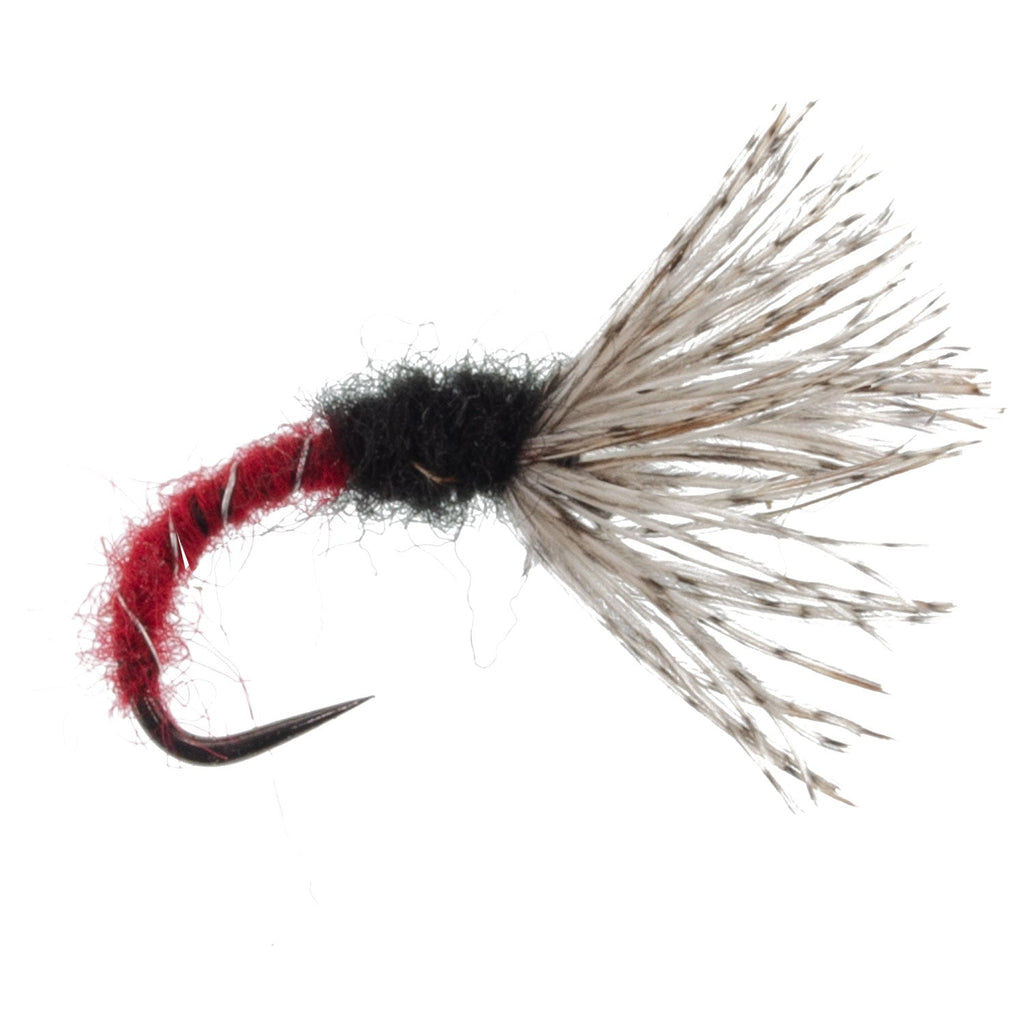 3er-Pack Roter Zebra Sakasa Kebari - Tenkara-Fliegen - Größe 16