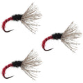 3er-Pack Rote Zebra Sakasa Kebari – Tenkara-Fliegen – Größe 14