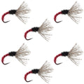 Rote Zebra Sakasa Kebari - 6 Tenkara-Fliegen - Größe 16