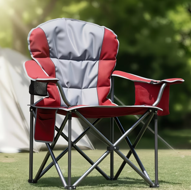 500 lbs Schwerlast-Campingstuhl klappbar mit Becherhalter & Kühltasche | Tragbarer Outdoor Strandstuhl