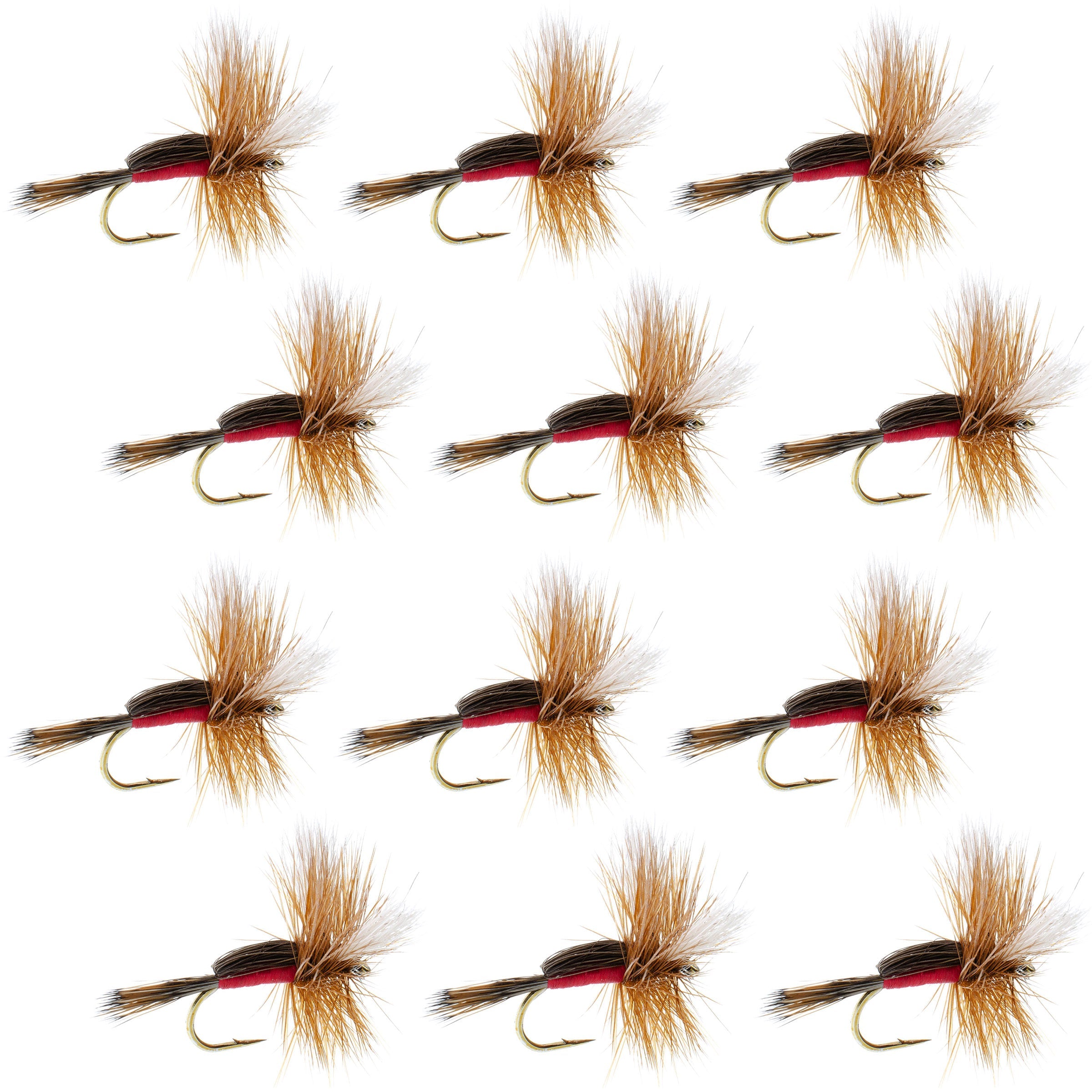 Royal Humpy Classic Hair Wing Trockenfliege – 1 Dutzend Fliegen Hakengröße 8