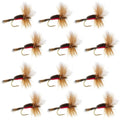 Royal Humpy Classic Hair Wing Trockenfliege - 1 Dutzend Fliegen Hakengröße 10
