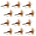 Royal Humpy Classic Hair Wing Trockenfliege - 1 Dutzend Fliegen Hakengröße 16