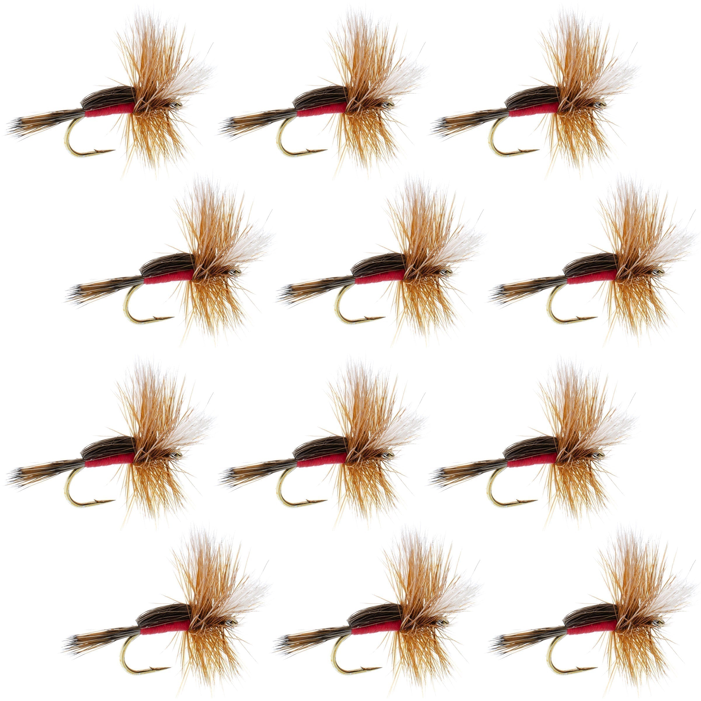 Royal Humpy Classic Hair Wing Trockenfliege - 1 Dutzend Fliegen Hakengröße 16