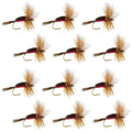 Royal Humpy Classic Hair Wing Trockenfliege - 1 Dutzend Fliegen Hakengröße 12