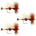3er-Pack Royal Trude Classic Hair Wing Trockenfliege – Hakengröße 12