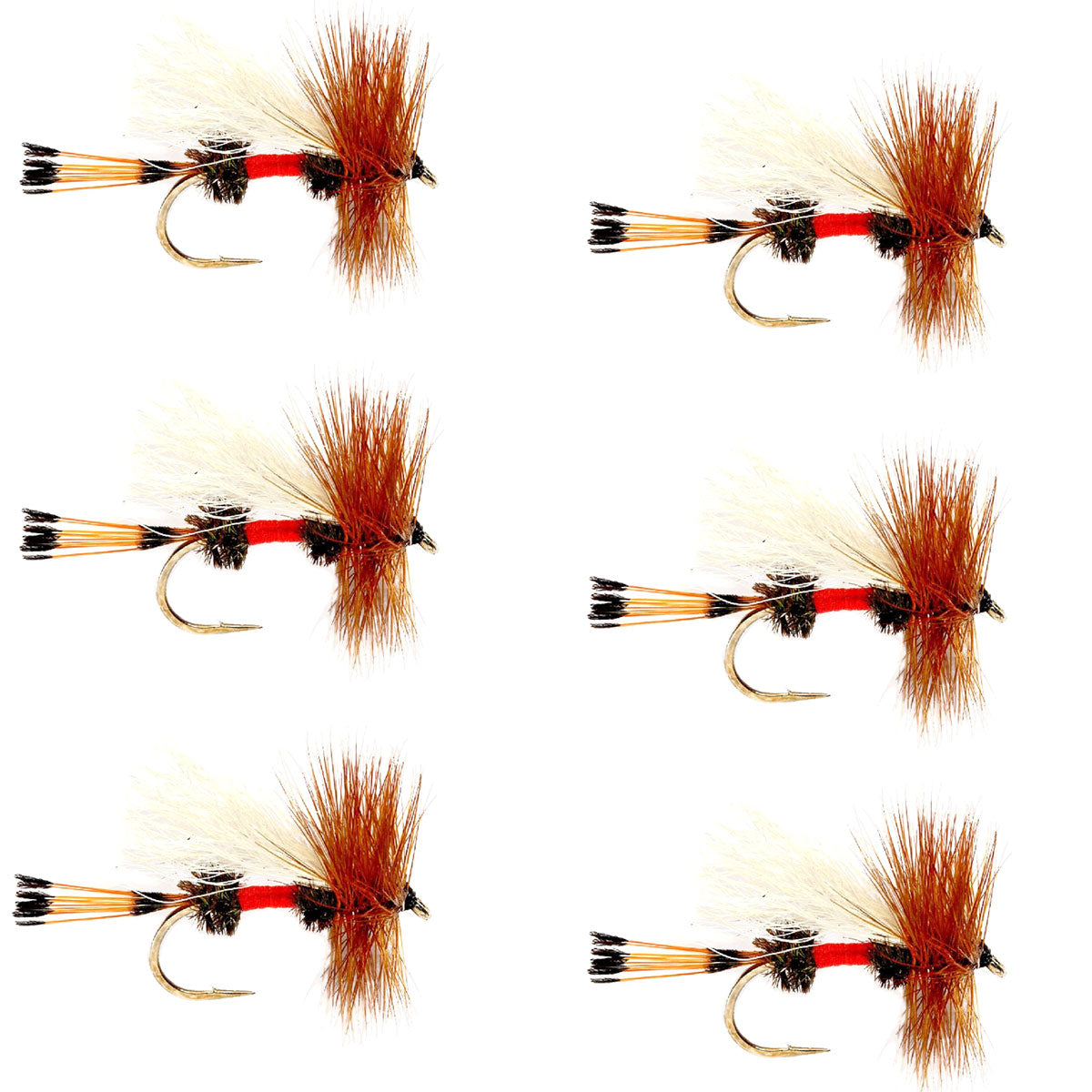 Royal Trude Classic Hair Wing Trockenfliege – 6 Fliegen Hakengröße 14