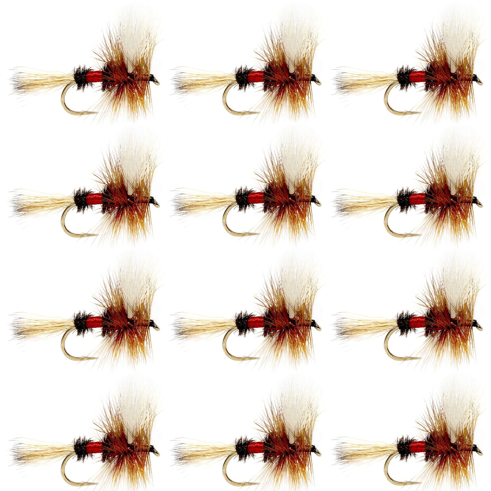Royal Wulff Classic Trout Trockenfliegen – 12 Fliegen, Größe 12 – ein Dutzend