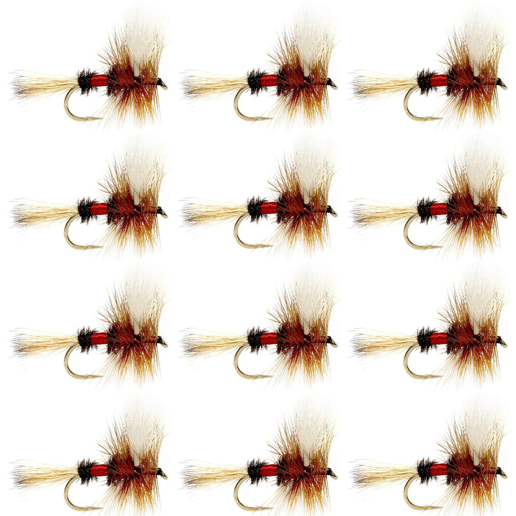 Royal Wulff Classic Trout Dry Fly Fishing Fly -12 Flies Size 14