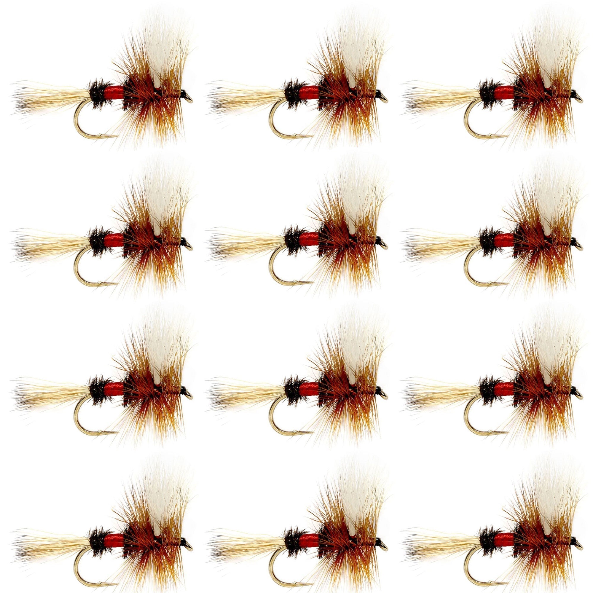 Royal Wulff Classic Trout Dry Fly Fishing Flies - 12 Flies Size 10