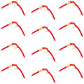 San Juan Double Bead Power Worm Red V-Rib - 1 Dozen Nymph Flies Hook Size 14