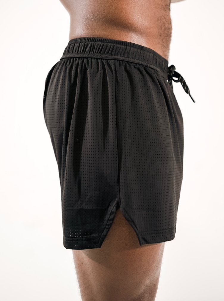 NORO 3" SPLIT SHORTS - BLACK