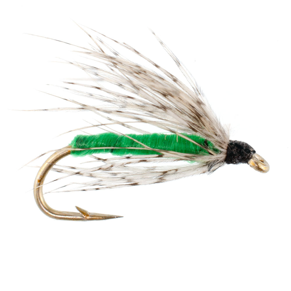 3er-Pack Soft Hackle Rebhuhn und Grüne Nassfliegen zum Fliegenfischen – Hakengröße 14
