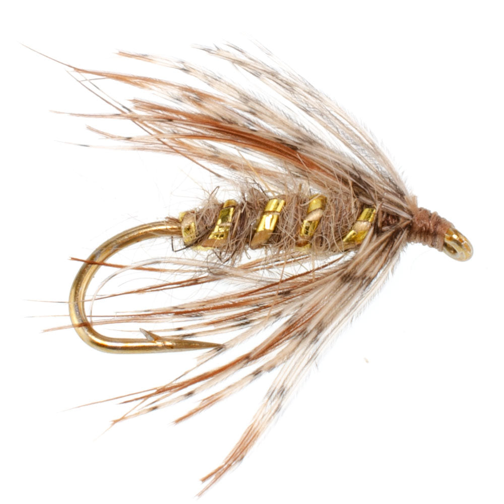 3er-Pack Soft Hackle March Brown Partridge Fliegen zum Nassfliegenfischen – Hakengröße 12