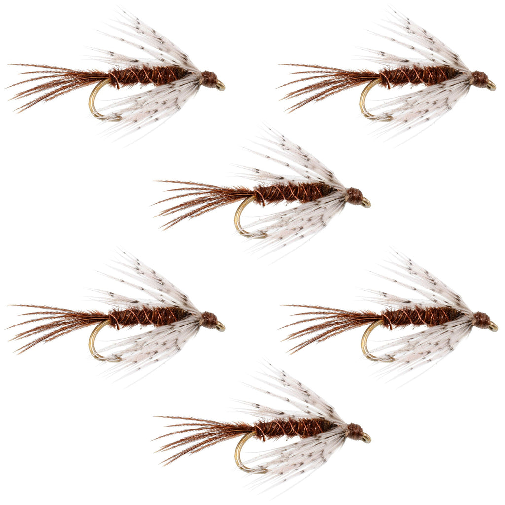 Soft Hackle Partridge und Pheasant Tail Fliegen zum Nassfliegenfischen – 6 Fliegen Hakengröße 14