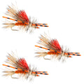 3er Pack Kaufmann's Orange Crystal Stimulator Gummibeine Trockenfliege – Hakengröße 8