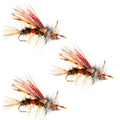 3er-Pack Kaufmann's Royal Crystal Stimulator Rubber Legs Trockenfliege – Hakengröße 12