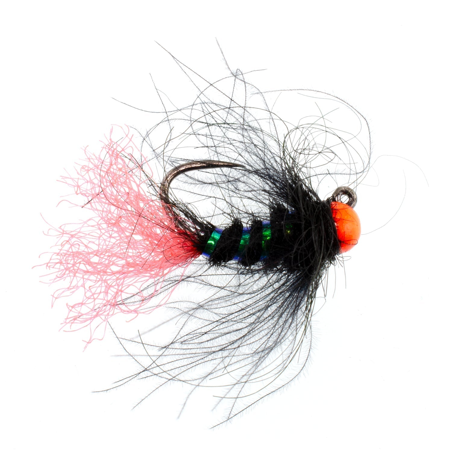 Wolfram-Hot-Bead-Jig Taktische Lötlampe Tschechische Nymphe Euro Nymphing Fliege - 6 Fliegen Größe 16