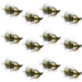 Tungsten Bead Tactical Mini Bugger Euro Nymph Fly - 12 Flies Size 12