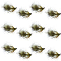 Tungsten Bead Tactical Mini Bugger Euro Nymph Fly - 12 Flies Size 8