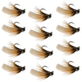 Tungsten Bead Cream Mop Fly Tactical Jigh Euro Nymph - 12 Flies Size 14
