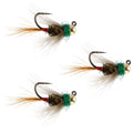 3 Pack Tungsten Tactical CDC Frenchie Euro Nymph Jig - Size 14