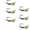 Tungsten Hot Spot Pheasant Tail Tactical Nymph Euro Jig - 6 Flies Size 16