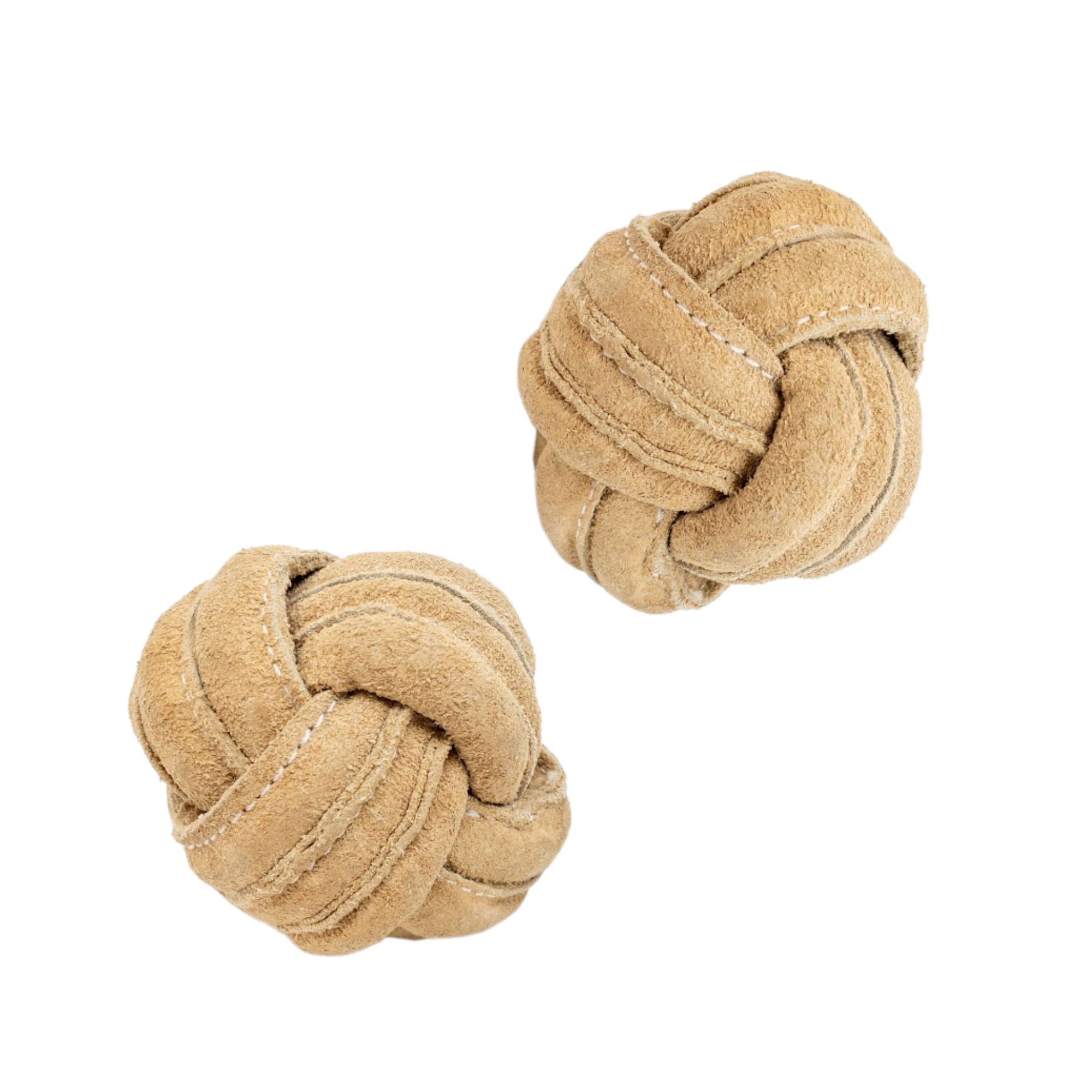 Huggle-Hide® Hundespielzeug aus Naturlederball, 2er-Pack