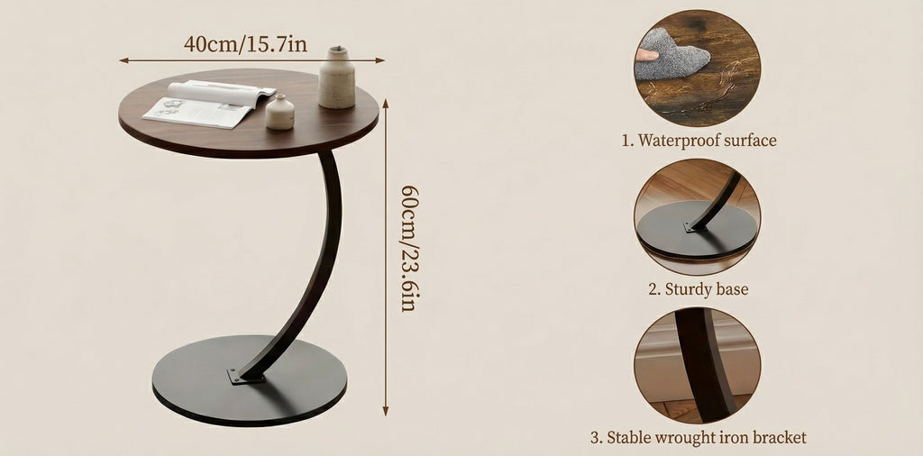 Moderner Beistelltisch – Rund, C-förmig & Petal Designs | Sofatisch mit Metallgestell
