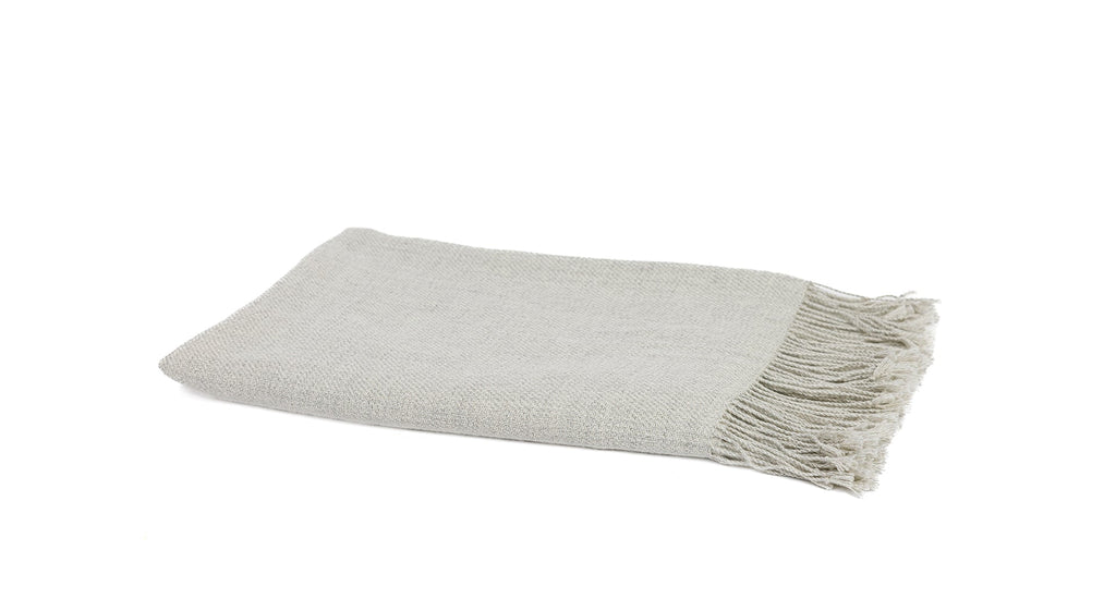 Handgewebte 100% ungefärbte Babyalpaka-Silberdecke aus Peru - Kollektion Wasi