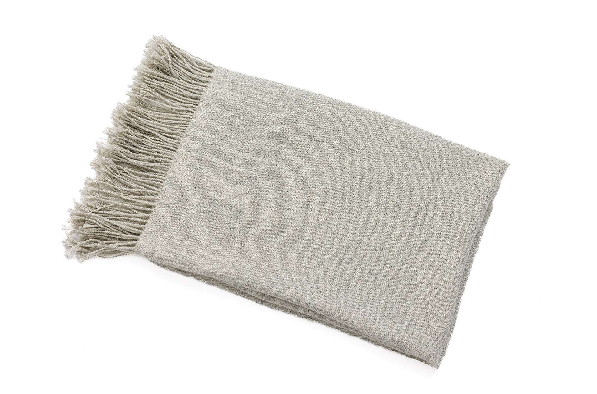 Handgewebte 100% ungefärbte Babyalpaka-Silberdecke aus Peru - Kollektion Wasi
