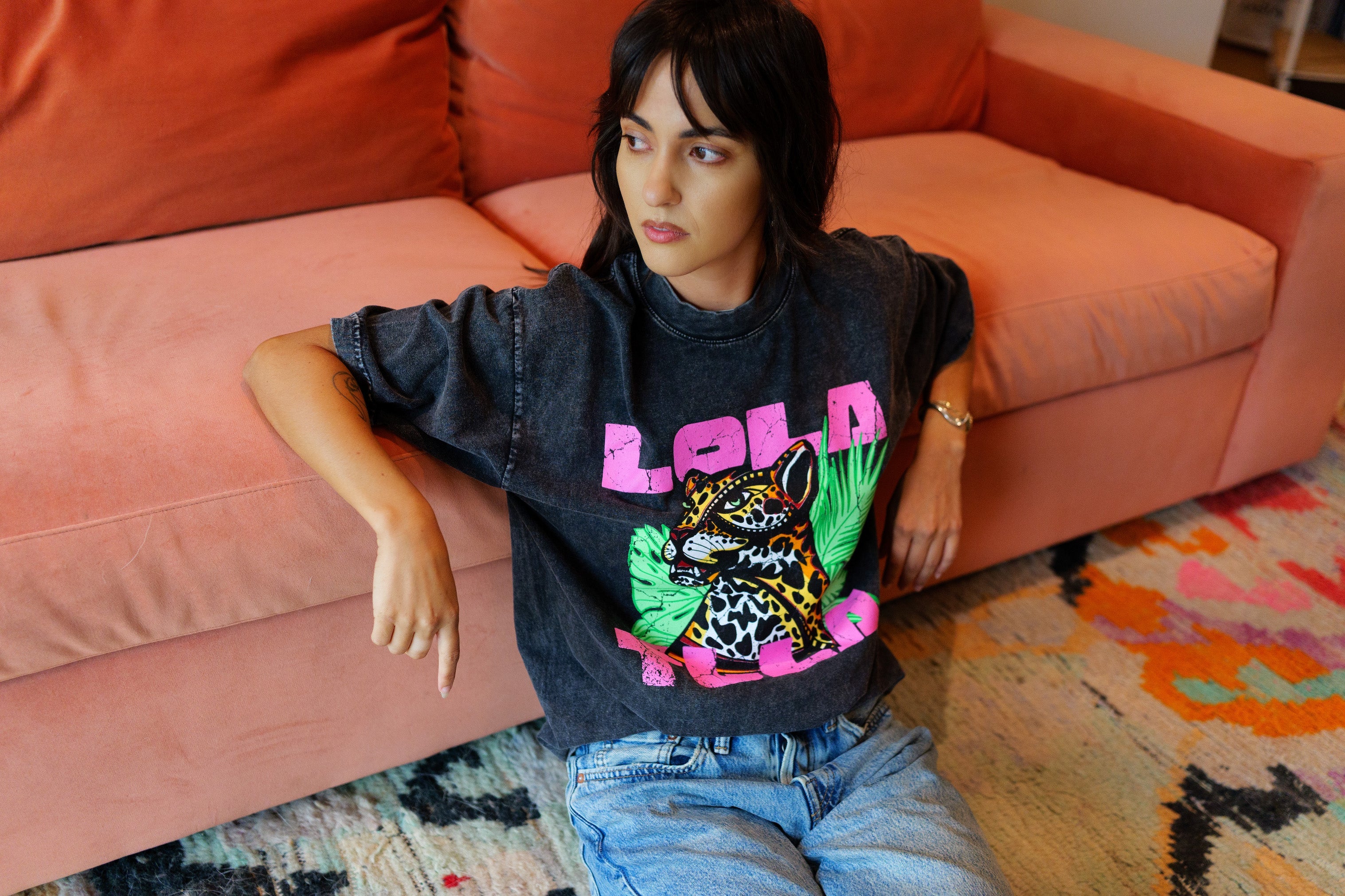 Dschungel Jaguar T-Shirt // ROSA