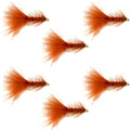 Brown Bead Head Crystal Woolly Bugger Classic Streamer Fliege – 6 Fliegen Größe 8