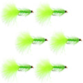 Chartreuse Bead Head Crystal Woolly Bugger Streamer – 6 Fliegen – Größe 4