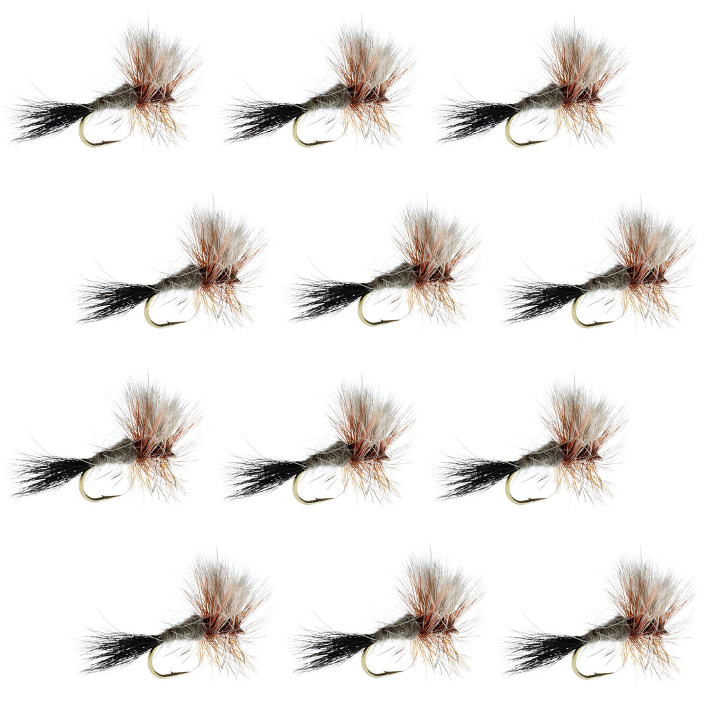 Ausable Wulff Classic Trockenfliege 1 Dutzend Fliegen Hakengröße 10