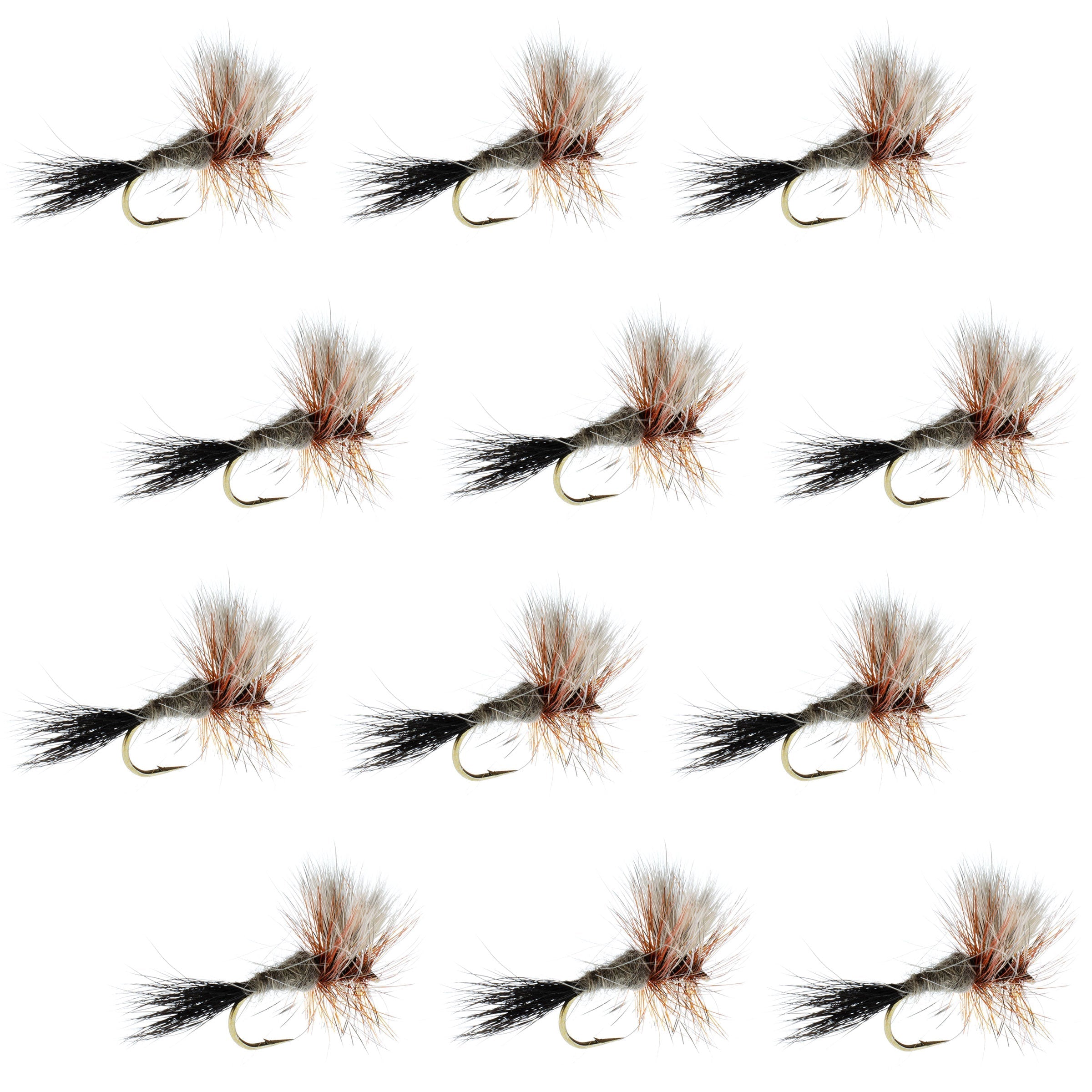 Ausable Wulff Classic Trockenfliege 1 Dutzend Fliegen Hakengröße 10