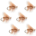 Yellow Elk Hair Caddis Classic Trout Dry Fly - 6er Set Fliegen Größe 12