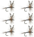 Widerhakenlose Adams Classic Trockenfliege – 6er-Set – Hakengröße 18