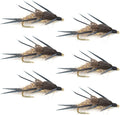 Doppelte Bead Gold Ribbed Hasenohr Nymphen Fliegenfischer Fliegen – Forellen- und Barsch-Nassfliege – 6 Fliegen Hakengröße 14