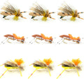 Grasshopper Trout Flies Assortment Foam Hoppers - 9 Flies Size 10