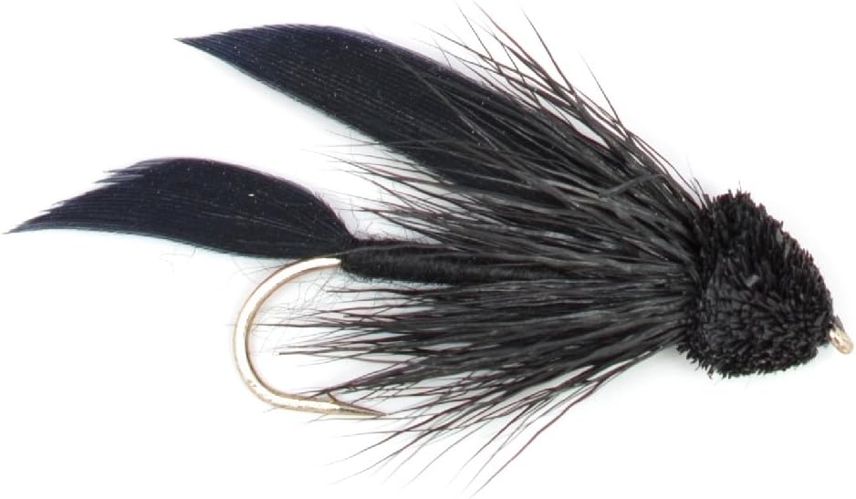 Black Muddler Minnow Streamers Fliege - 4 Fliegen Größe 4