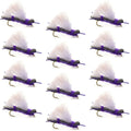 Chubby Chernobyl Ant Purple Foam Body Grasshopper Fly – 1 Dutzend Fliegen Hakengröße 10