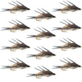 Doppel-Bead Gold Ribbed Hare's Ear Nymphen Fliegen - Forellen- und Barsch-Nassfliege - 1 Dutzend Fliegen Hakengröße 14