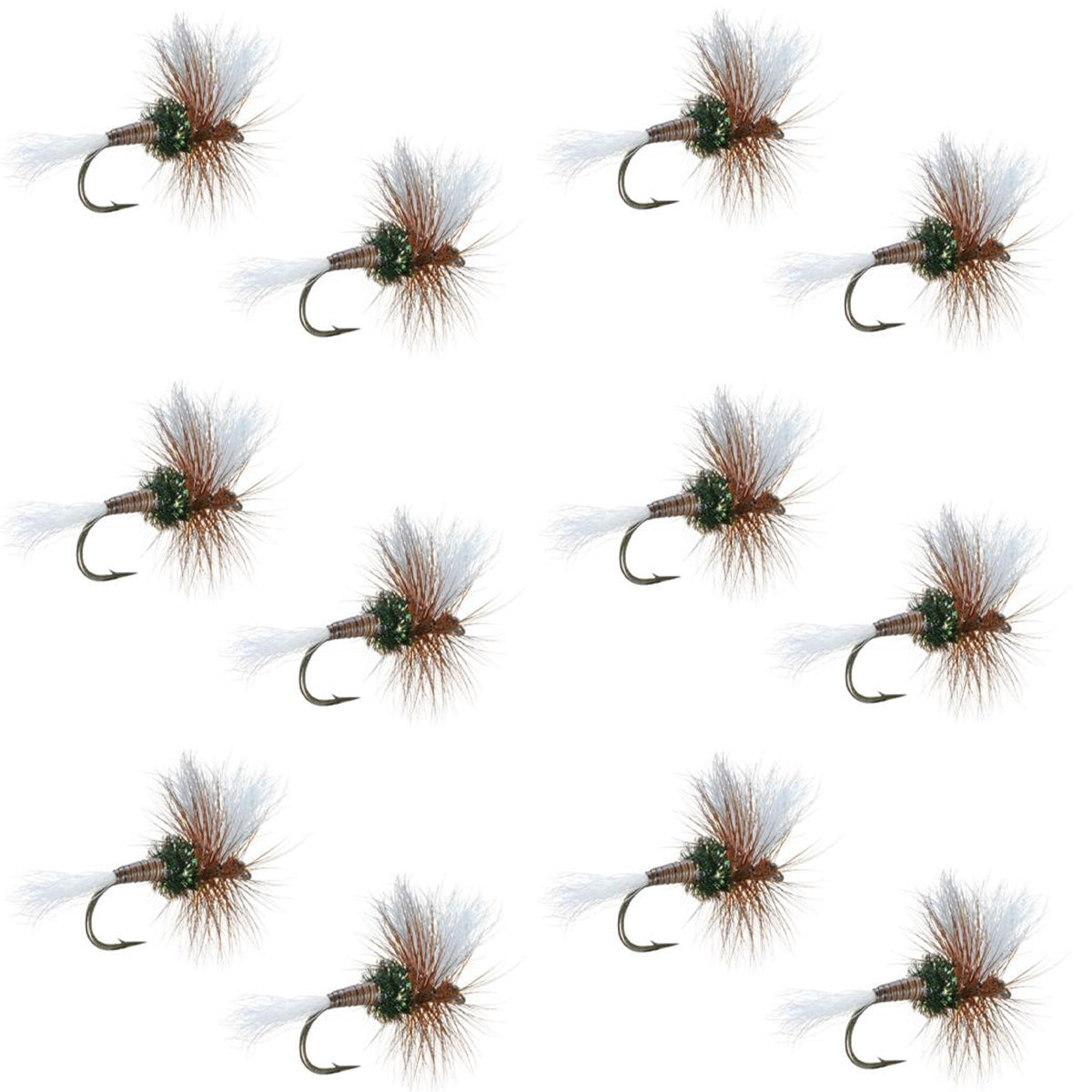 H & L Variant Classic Trockenfliege - 1 Dutzend Fliegen Hakengröße 14
