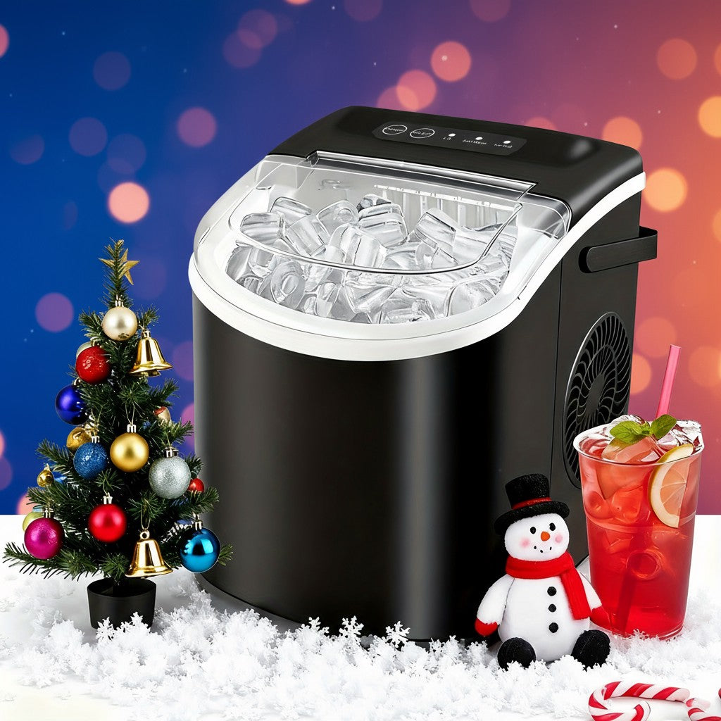 Tragbare Tisch-Eiswürfelmaschine – schnelle Eisproduktion, 2 Eisgrößen